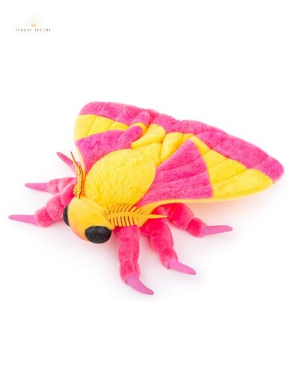 Realistic Giant Rosy Maple Moth Plush 26 inch Soft Stuffed Animal Toy for Kids